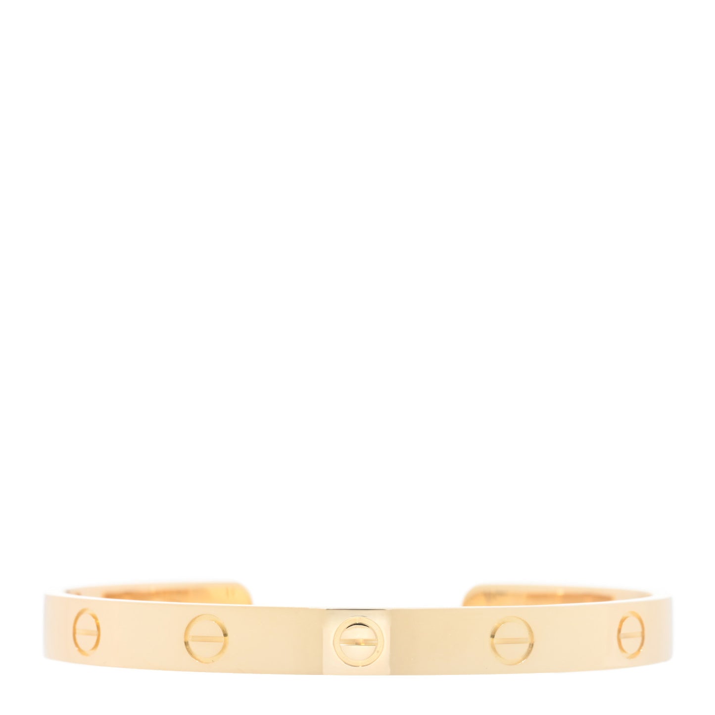 18K Yellow Gold LOVE Cuff Bracelet 17