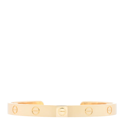 Cartier 18K Yellow Gold LOVE Cuff Bracelet 17 1 of 3