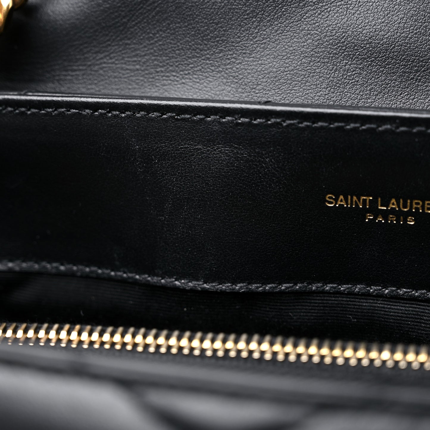 Calfskin Y Quilted Monogram Medium Loulou Chain Satchel Black