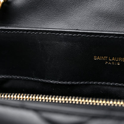 Saint Laurent Calfskin Y Quilted Monogram Medium Loulou Chain Satchel Black 13 of 13