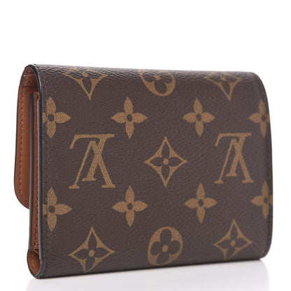 Louis Vuitton Monogram Flower Lock Compact Wallet Caramel 3 of 10