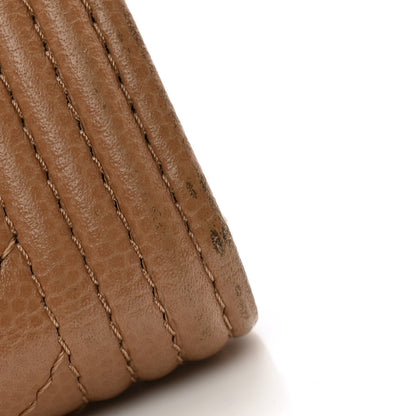 Chanel Caviar Chevron Quilted Boy Flap Card Holder Dark Beige 12 of 14