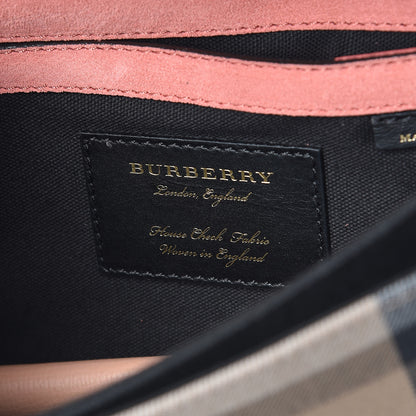 Burberry Derby Calfskin House Check Small Macken Crossbody Bag Copper Pink 8 of 10