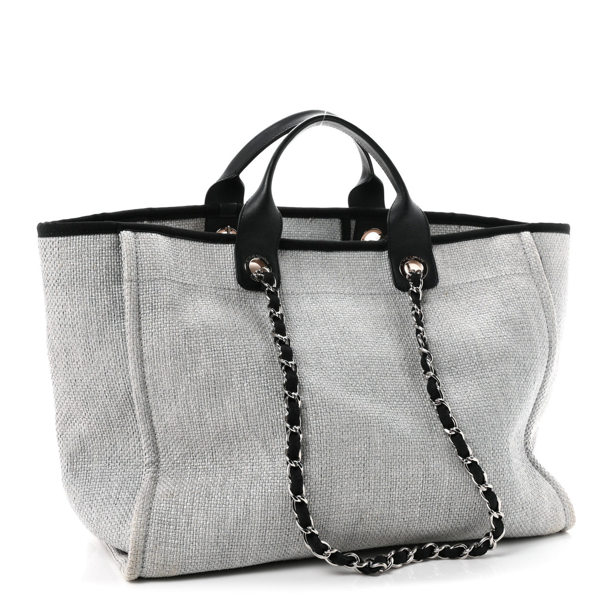 Chanel Canvas Deauville Large Tote Grey 3 of 11