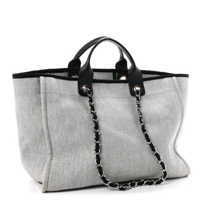 Chanel Canvas Deauville Large Tote Grey 3 of 11