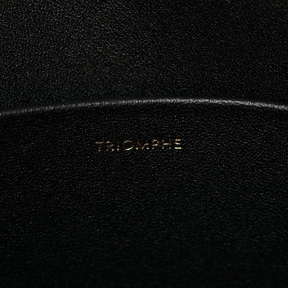 Celine Shiny Calfskin Triomphe Shoulder Bag Black 7 of 12