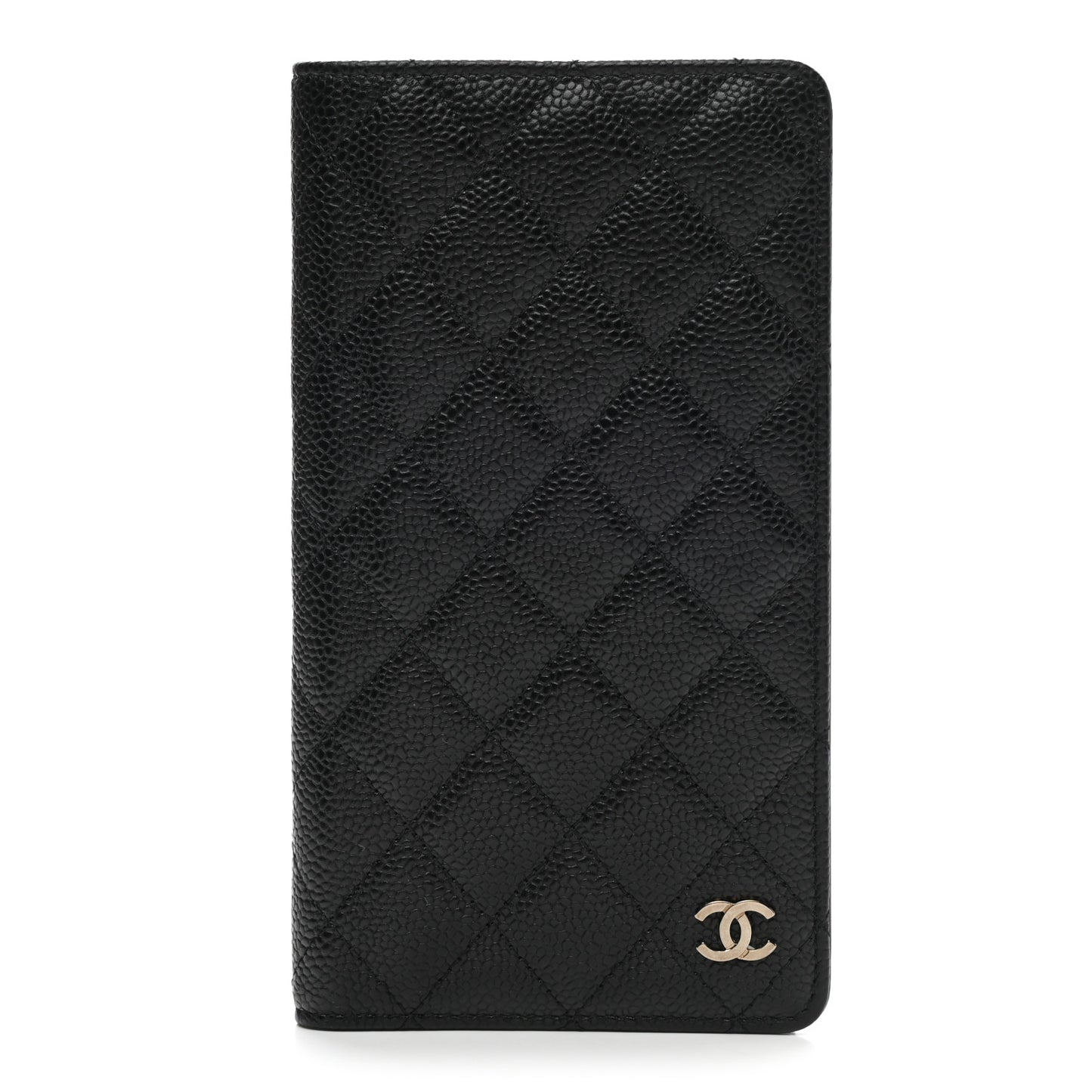 Caviar Quilted Medium Agenda Cover Black
