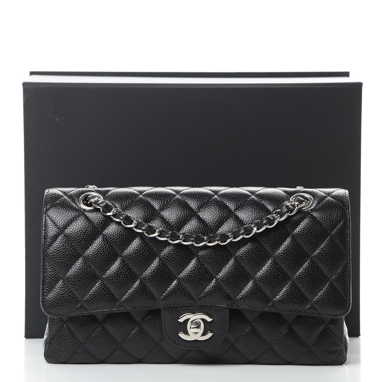 Chanel Caviar Quilted Medium Double Flap Black 13 of 13