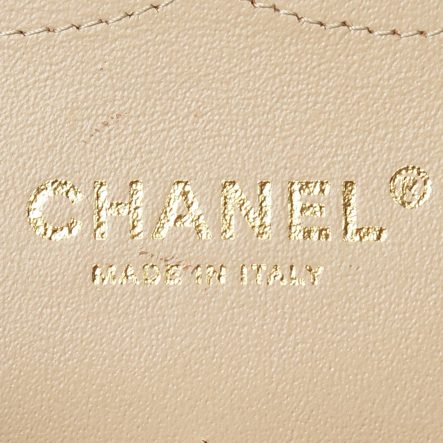 Lambskin Quilted Jumbo Double Flap Light Beige