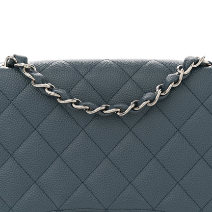 Chanel Caviar Quilted Jumbo Single Flap Blue 8 of 11