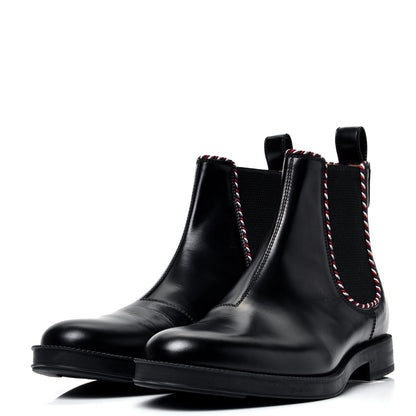 Gucci Calfskin Mens Beyond Chelsea Ankle Boots 8 Black 1 of 10