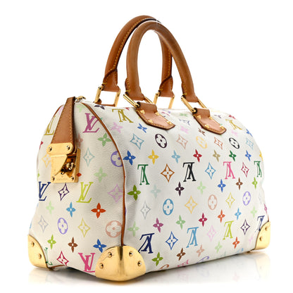 Louis Vuitton Monogram Multicolor Speedy 30 White 3 of 16