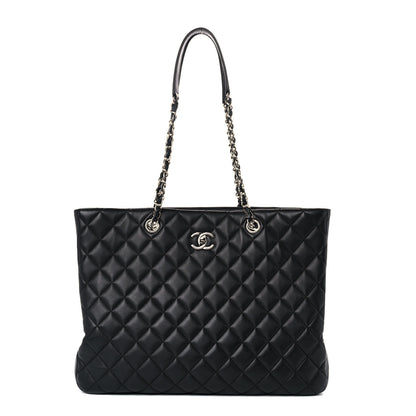 Chanel Calfskin Quilted Large Classic Shopping Tote Black 1 of 13