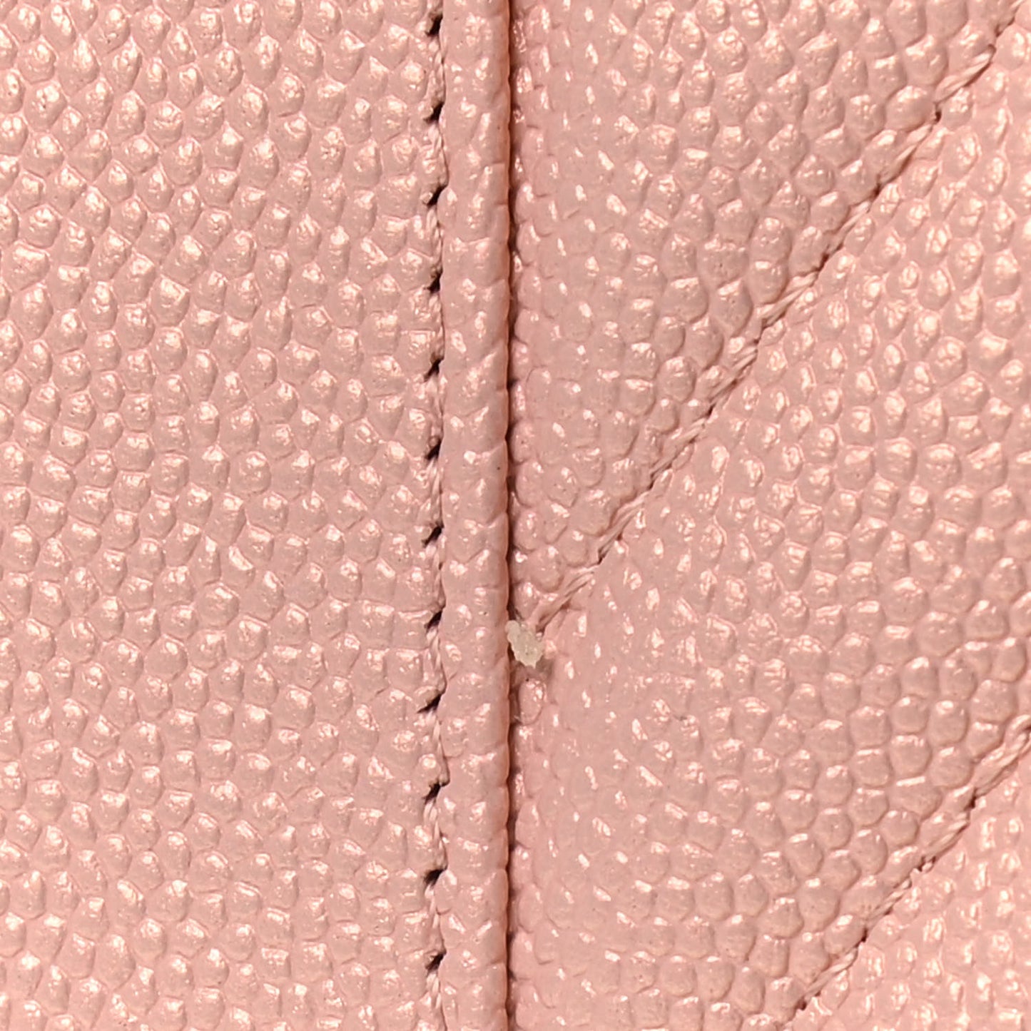 Metallic Caviar Quilted Vintage Mademoiselle Wallet On Chain WOC Light Pink