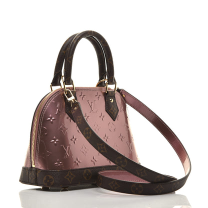 Louis Vuitton Vernis Monogram Alma BB Rose Pale Metallise 3 of 9