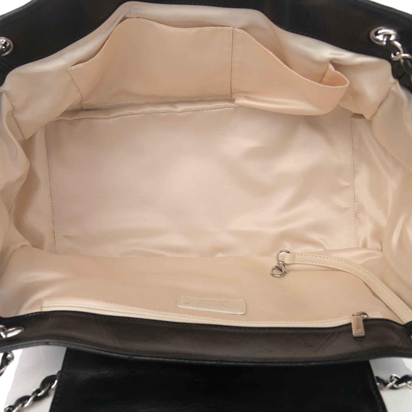 Lambskin Quilted East West Accordion Flap Black