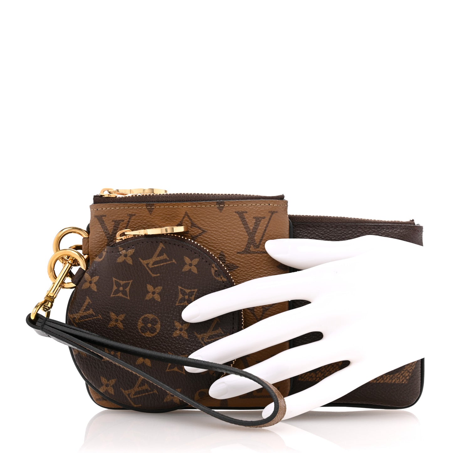 Reverse Monogram Giant Trio Pouch