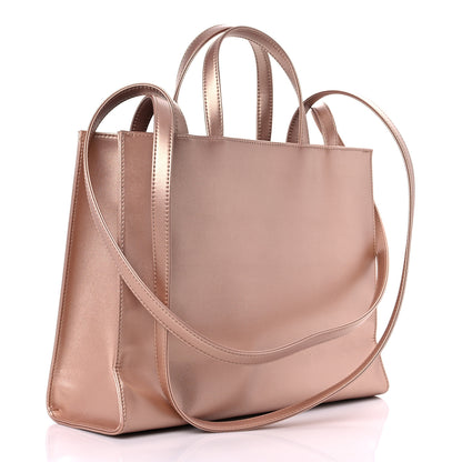 Telfar Metallic Vegan Leather Medium Shopping Bag Copper 2 of 7