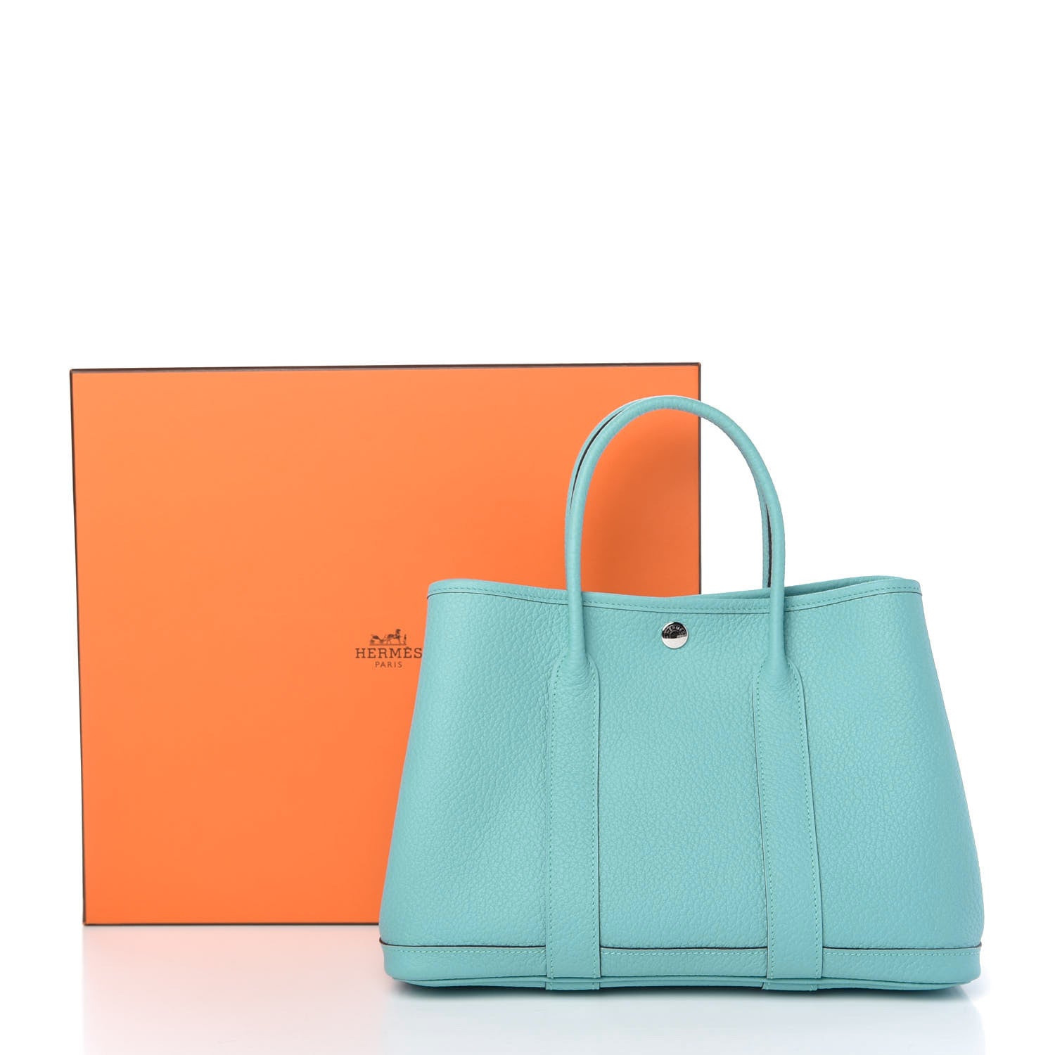 Hermes Vache Country Garden Party 30 TPM Bleu Atoll 10 of 10