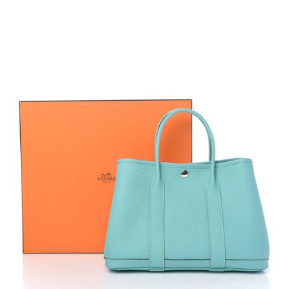 Hermes Vache Country Garden Party 30 TPM Bleu Atoll 10 of 10