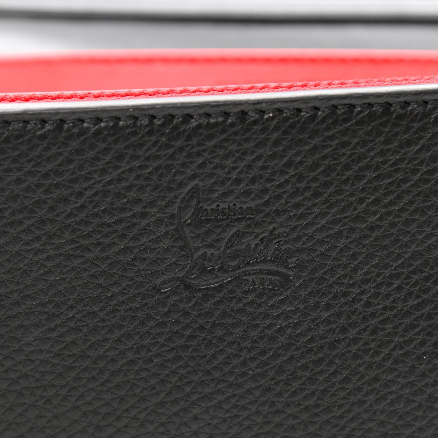Christian Louboutin Grained Calfskin Spikes Loubinthesky Paloma Wallet On Chain Black Multimetal 6 of 11