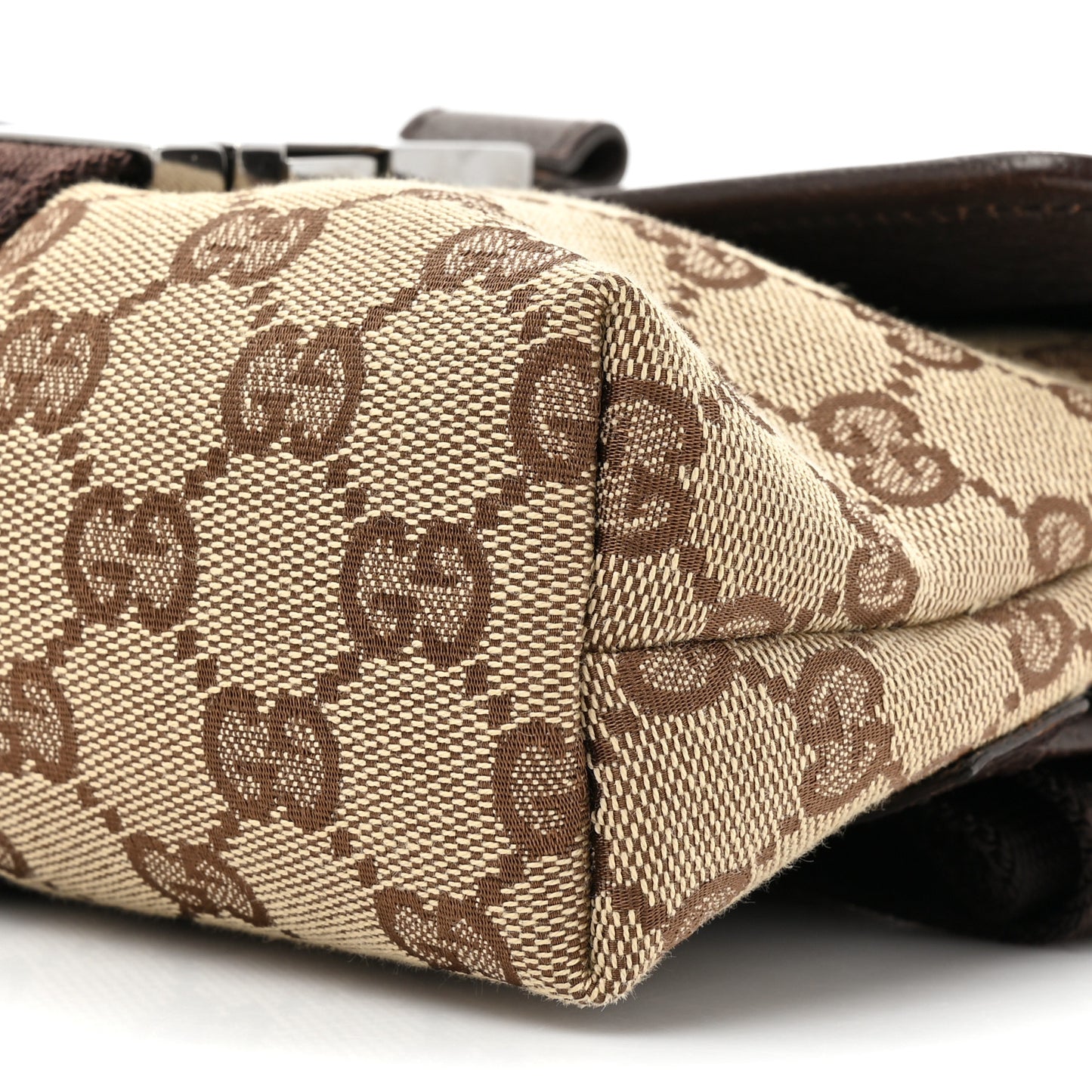 Monogram Waist Pouch Bag Dark Brown