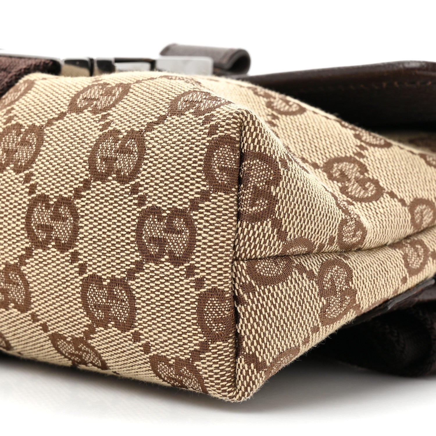 Gucci Monogram Waist Pouch Bag Dark Brown 8 of 10