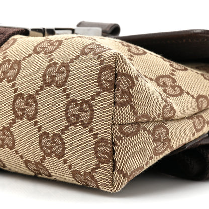 Gucci Monogram Waist Pouch Bag Dark Brown 8 of 10