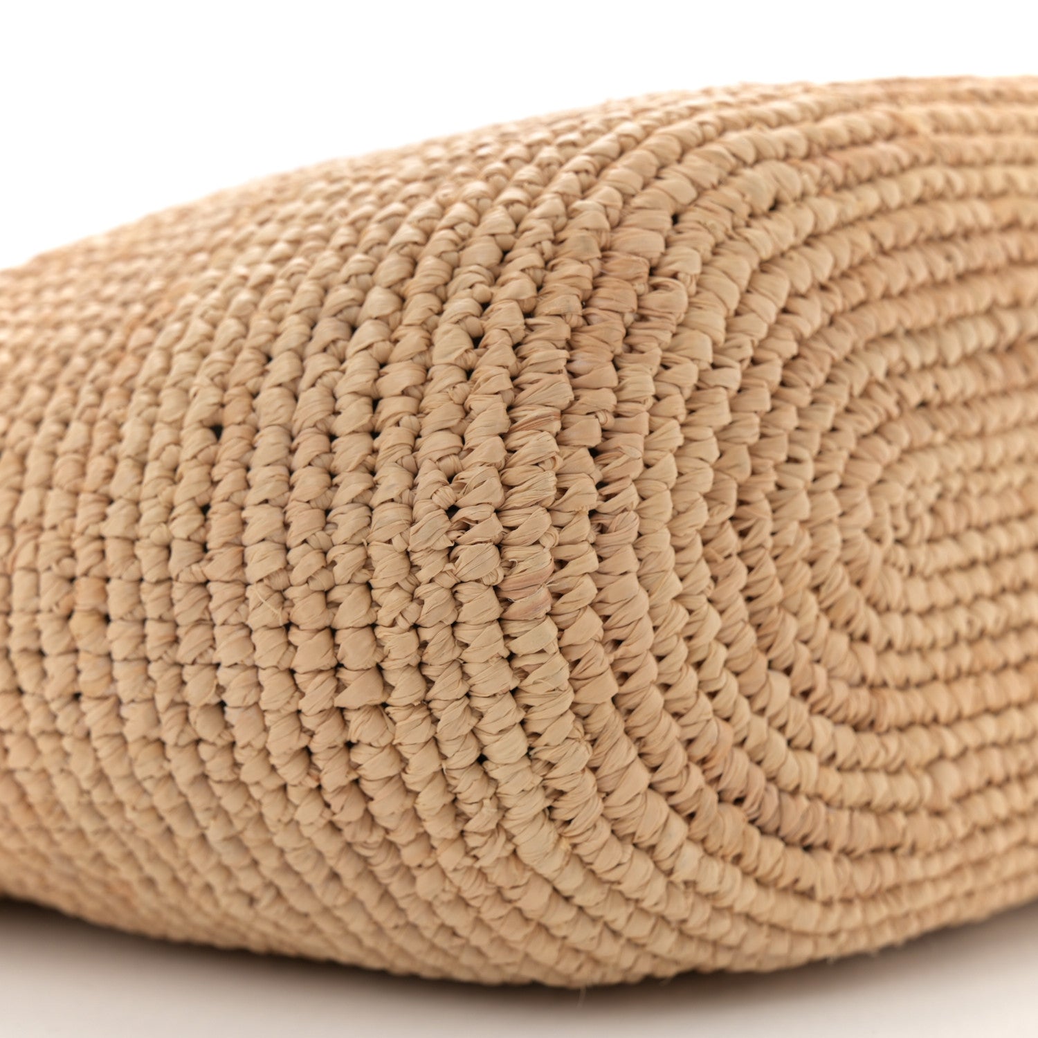 Loewe Calfskin Raffia Anagram Paulas Ibiza Pochette Bag Natural Tan 9 of 10