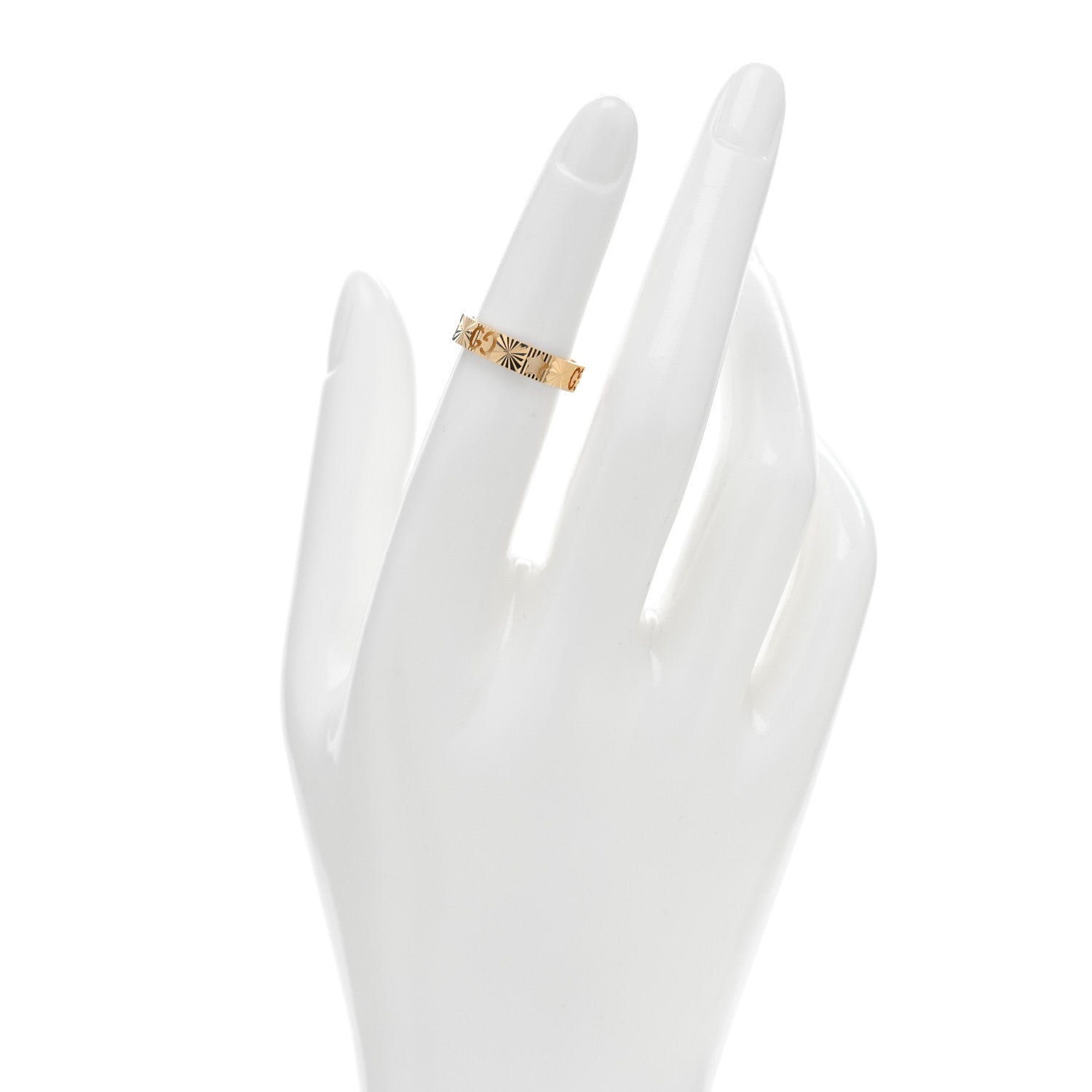 Gucci 18K Yellow Gold Icon Stars Band Ring 2 of 5