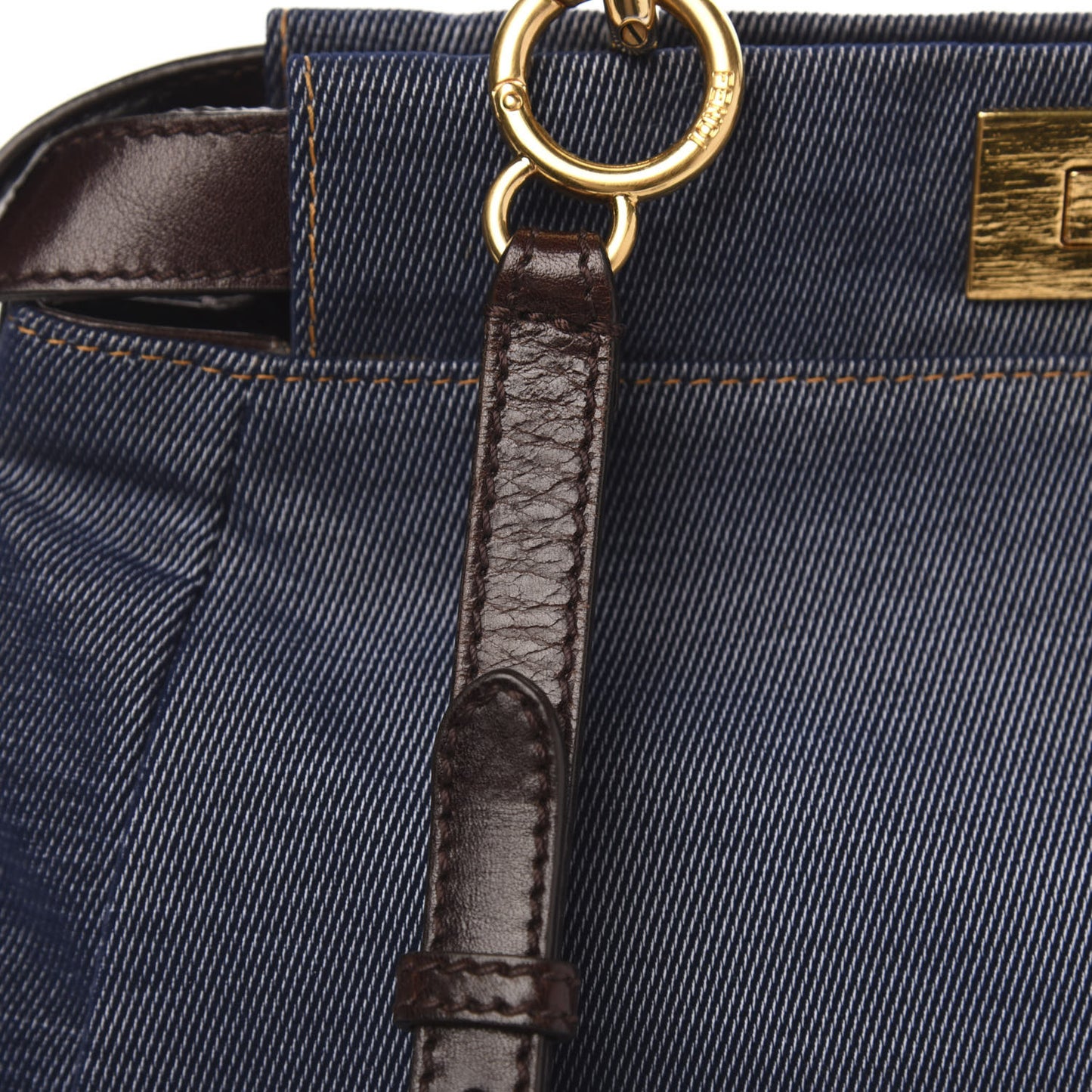 Denim Medium Peekaboo Iconic Satchel Blue