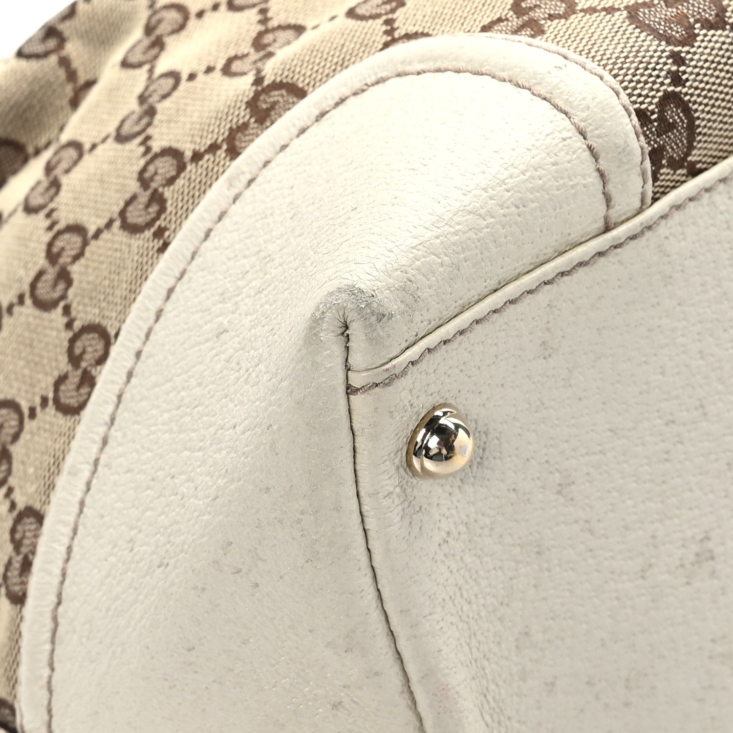 Gucci Monogram Web Large Treasure Boston Tote Beige 8 of 14