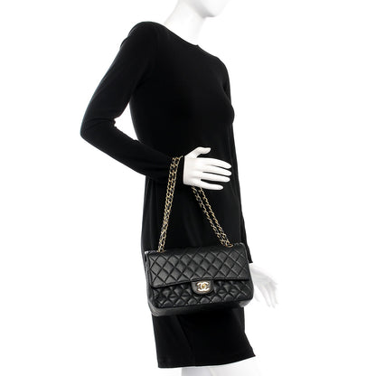 Chanel Caviar Quilted Medium Double Flap Black 2 of 9