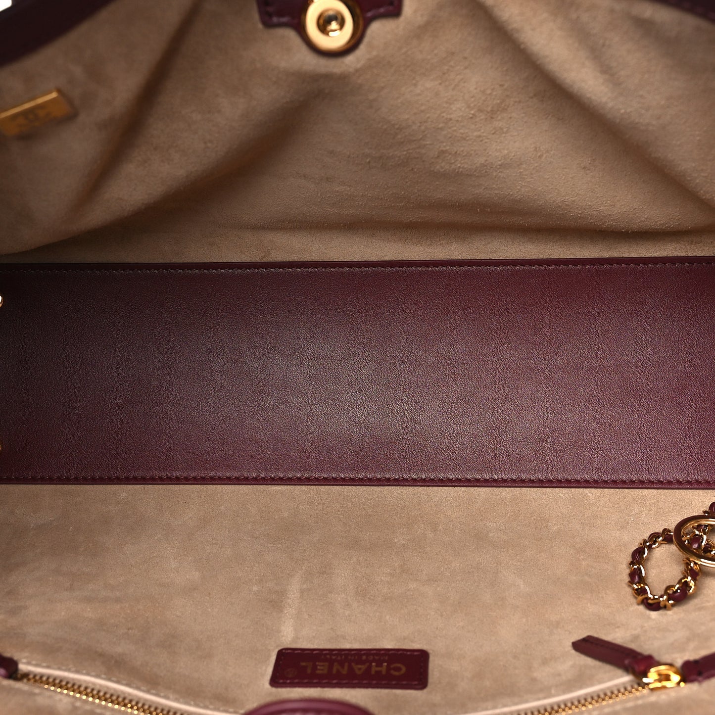 Calfskin Archetype Small Shopping Tote Dark Burgundy
