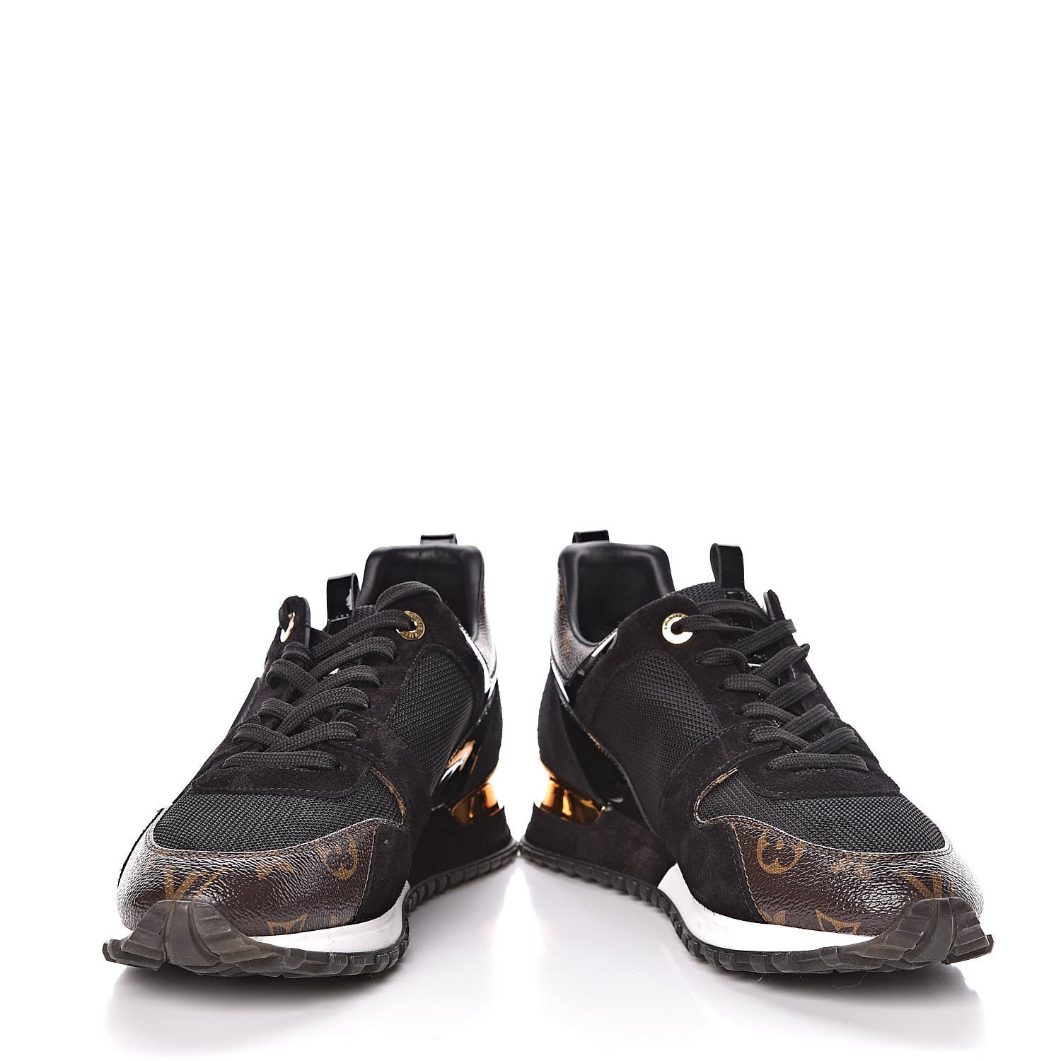 Louis Vuitton Suede Monogram Run Away Sneakers 40 Black 5 of 10