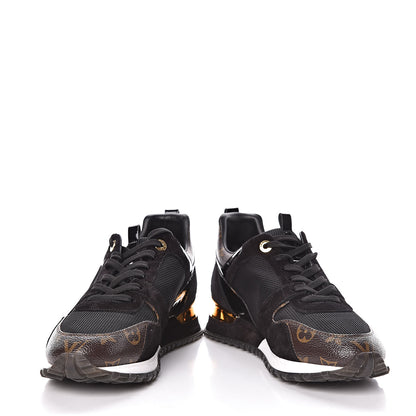 Louis Vuitton Suede Monogram Run Away Sneakers 40 Black 5 of 10