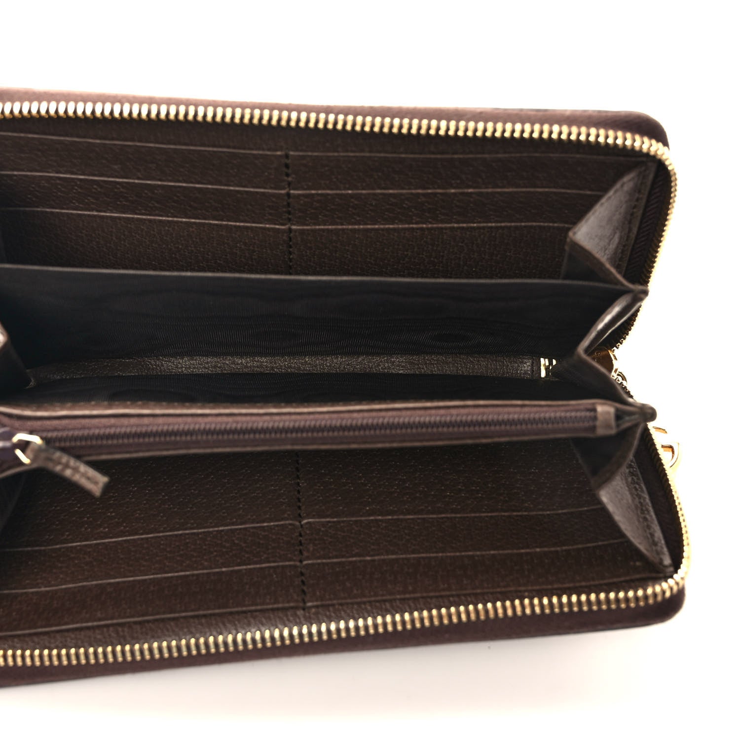 Gucci GG Supreme Monogram Web Ophidia Zip Around Wallet Brown 4 of 5