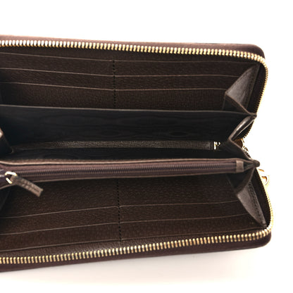 Gucci GG Supreme Monogram Web Ophidia Zip Around Wallet Brown 4 of 5