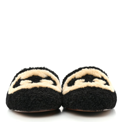 Gucci Shearling Interlocking G Womens Eileen Slippers 36 Black Butterscotch 2 of 9
