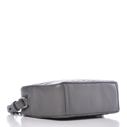 Prada Soft Calfskin Diagramme Crossbody Bag Mercurio 4 of 7
