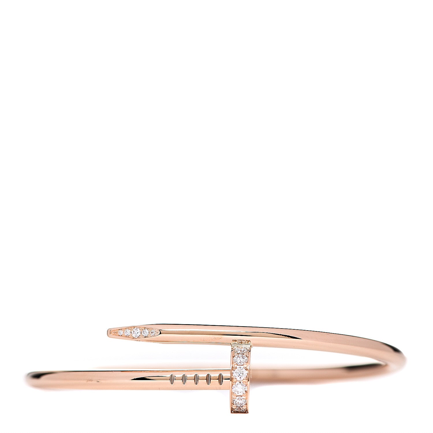 Cartier 18K Pink Gold Diamond Juste Un Clou Bracelet 17 1 of 3