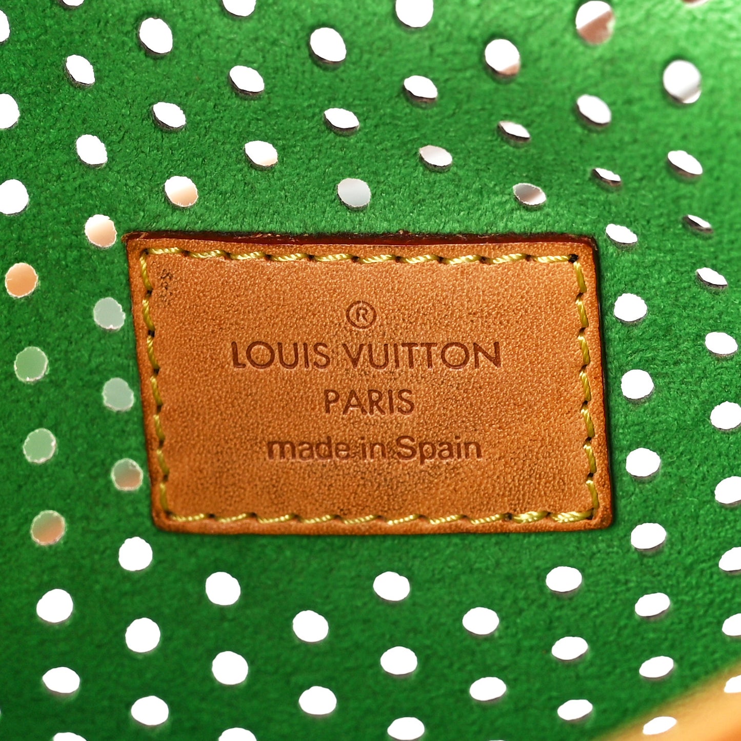 Monogram Perforated Musette Green