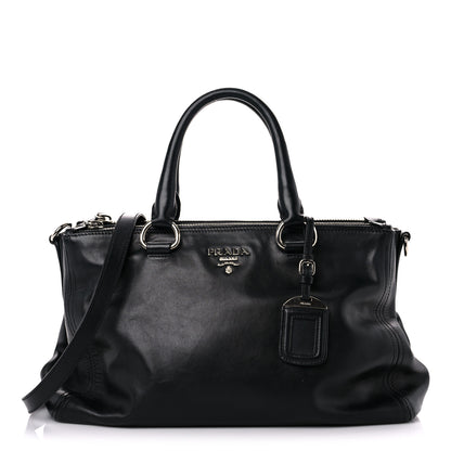 Prada Soft Calfskin Tote Black 1 of 14