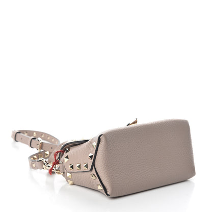 Valentino Garavani Pebbled Calfskin Mini Rockstud Crossbody Bag Poudre 3 of 8