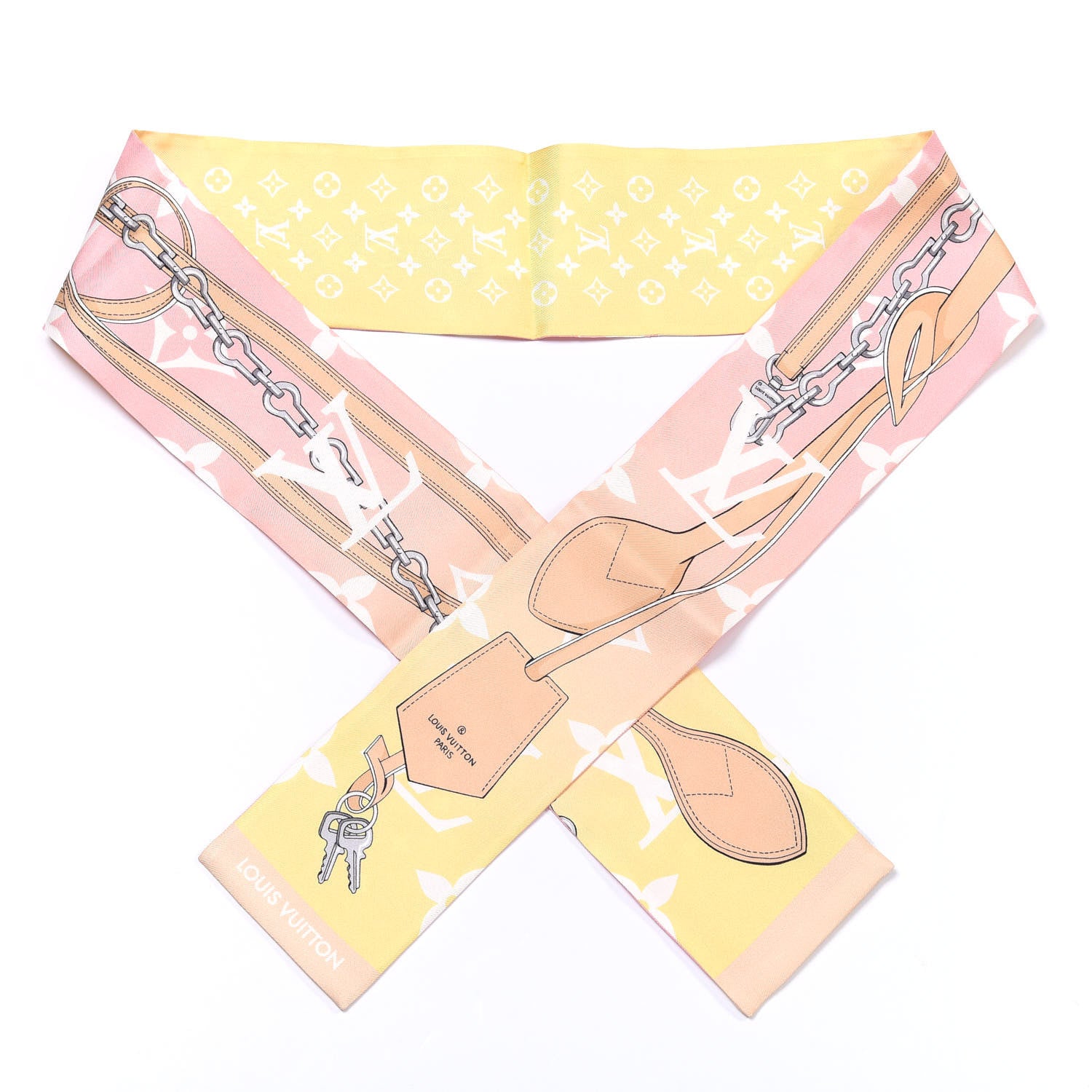 Louis Vuitton Silk Monogram Gradient By The Pool Bandeau Pink 1 of 3