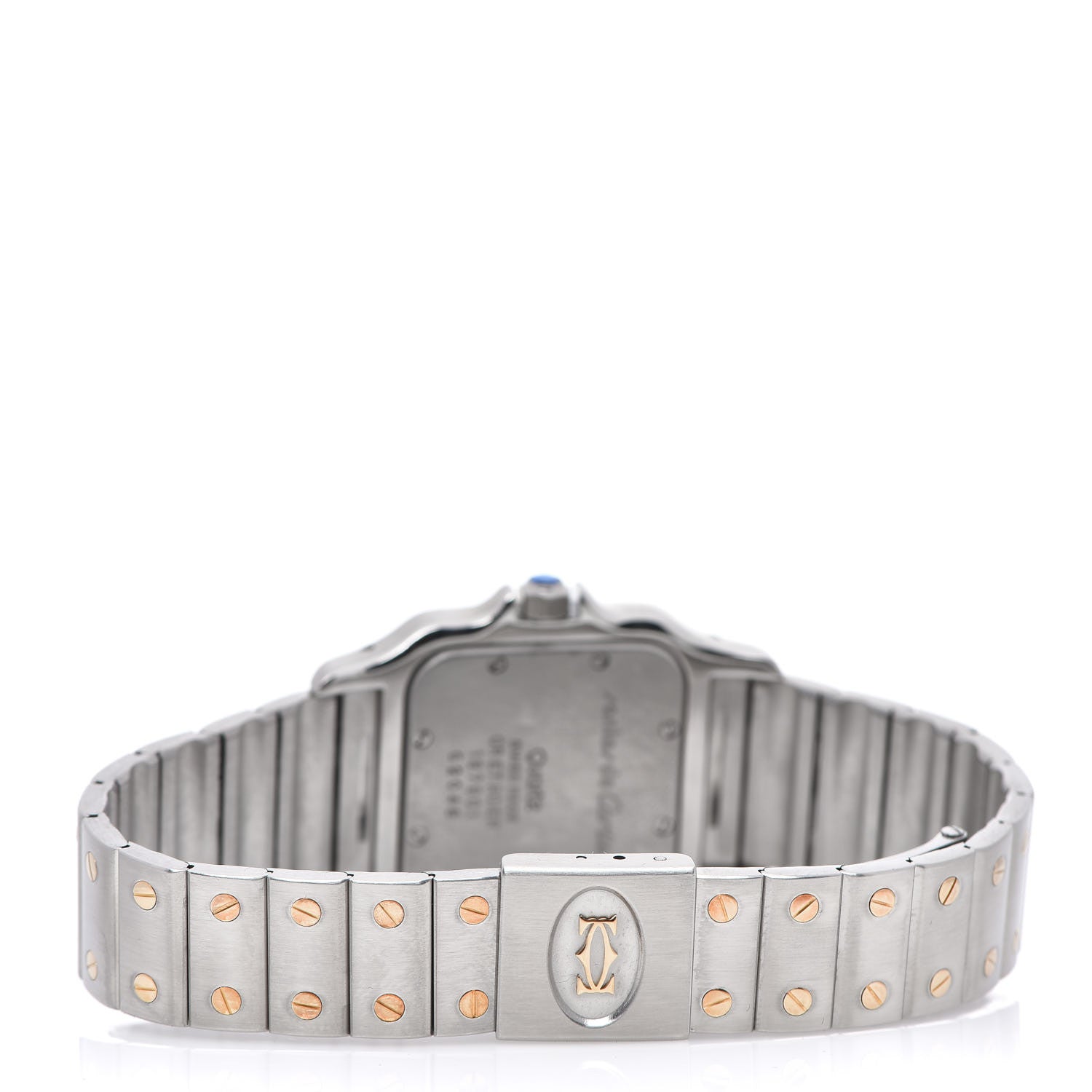 Cartier Stainless Steel 18K Yellow Gold 29mm Santos De Galbee Quartz Watch 3 of 4