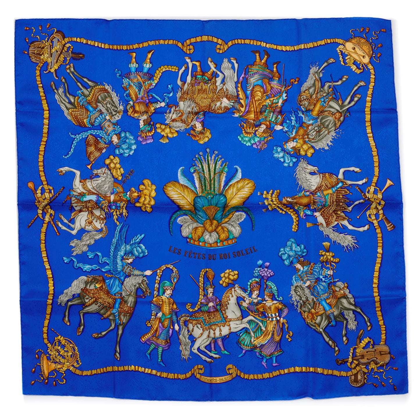 Silk Jacquard Les Fetes Du Roi Soleil Scarf 90