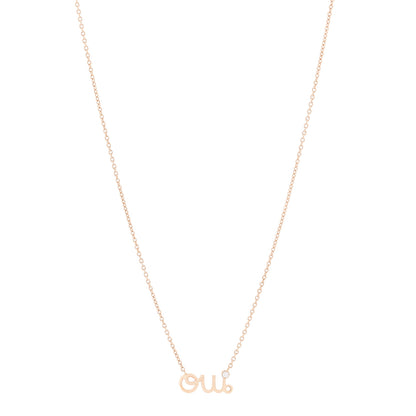 Christian Dior 18K Rose Gold Diamond Oui Pendant Necklace 1 of 6