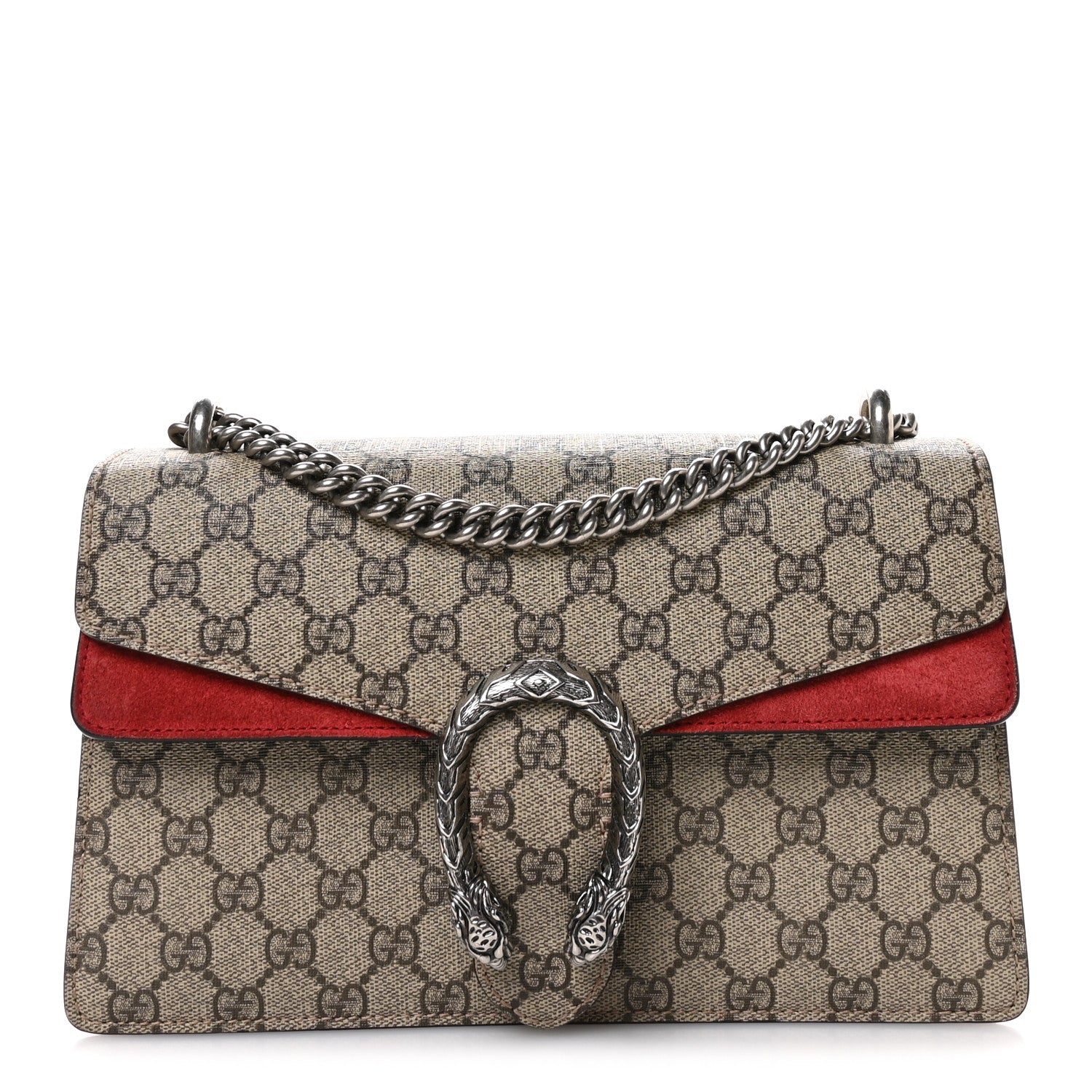 Gucci GG Supreme Monogram Small Dionysus Shoulder Bag Red 1 of 10