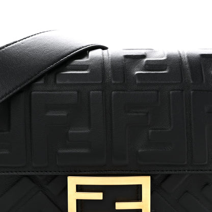 Fendi Nappa FF 1974 Embossed Baguette Black 8 of 14